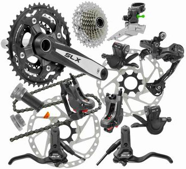 Shimano Groepset SLX M660 10-speed Triple Inclusief Crank