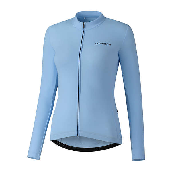 Shimano Kaede Thermal Fietsshirt Lange Mouwen Lichtblauw Dames