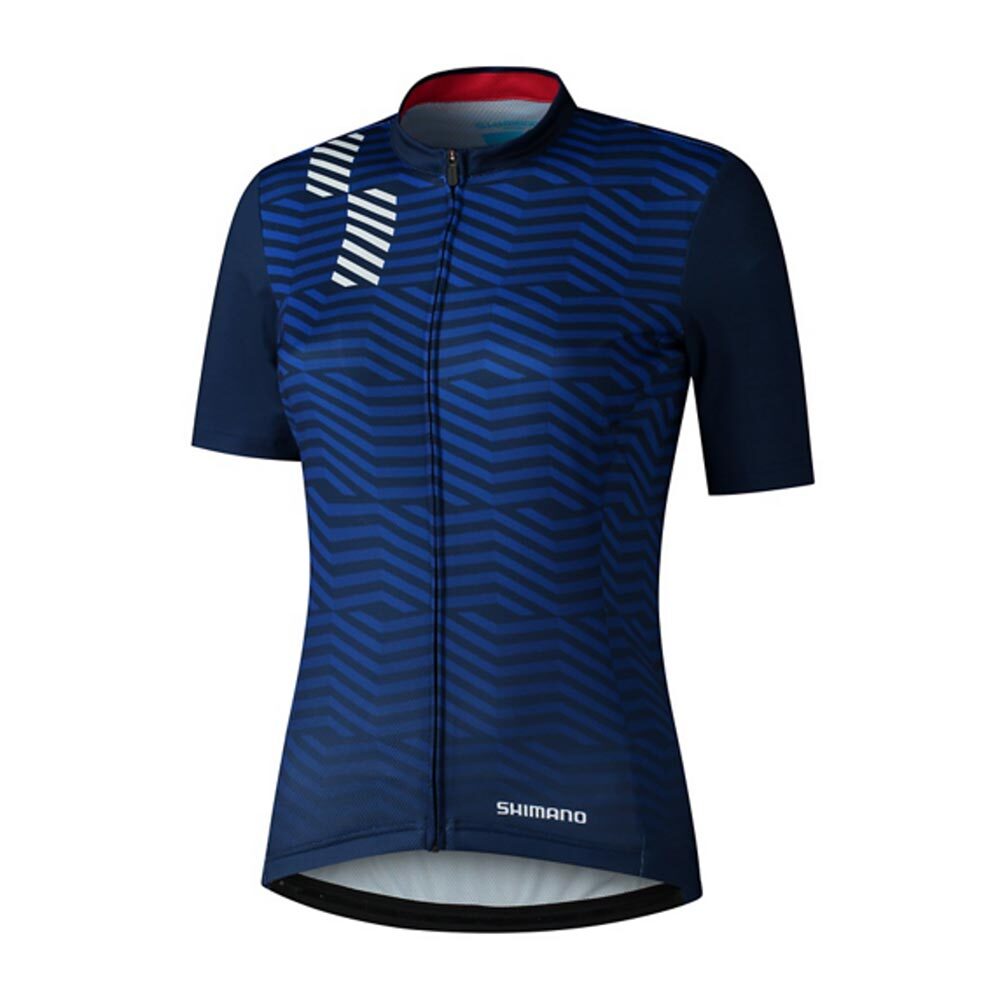 Shimano Mizuki Fietsshirt Korte Mouwen Blauw Dames