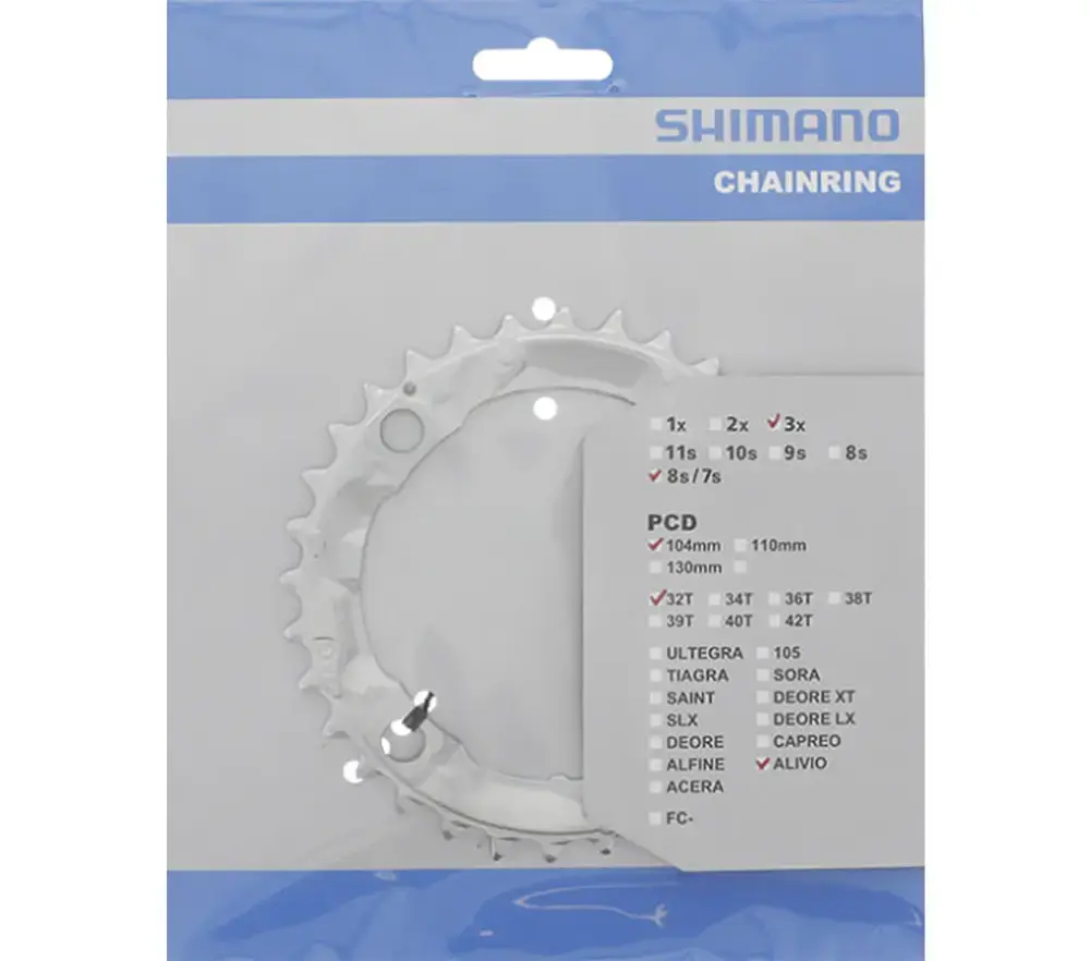 Shimano Alivio FC-M415 Triple Kettingblad Zilver 7/8 Speed