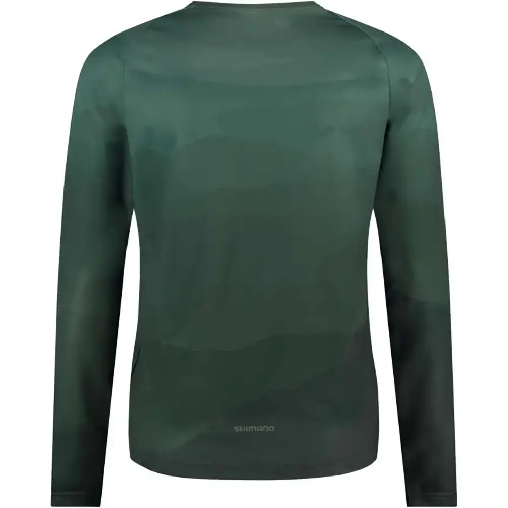 Shimano Sentiero MTB Fietshirt Lange Mouwen Groen Heren