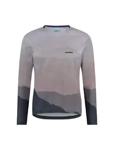 Shimano Sentiero MTB Fietshirt Lange Mouwen Beige Heren