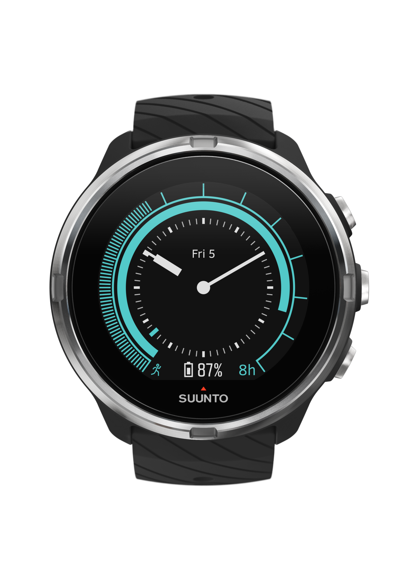 Suunto 9 G1 GPS Horloge Zwart met Lederen Strap Zwart