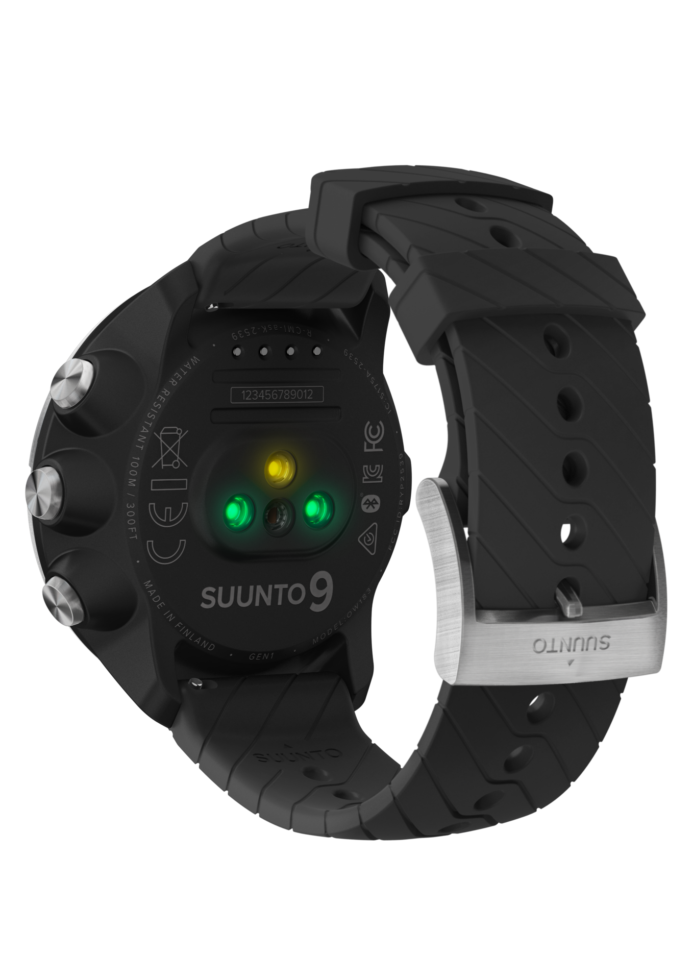 Suunto 9 G1 GPS Horloge Zwart met Lederen Strap Zwart