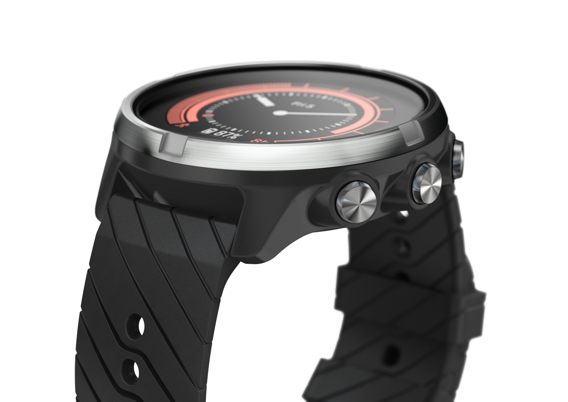 Suunto 9 G1 GPS Horloge Zwart met Lederen Strap Zwart