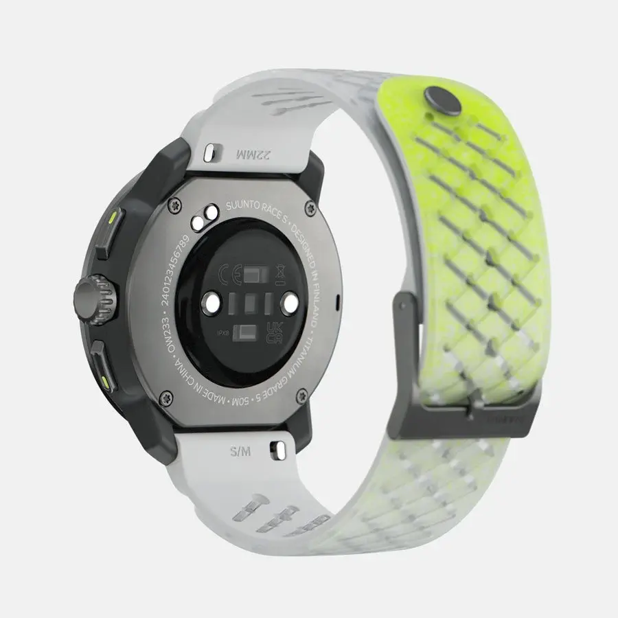 Suunto Race S Titanium GPS Sporthorloge Grijs/Geel