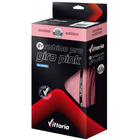 Vittoria Rubino Pro III Pink Giro d`Italia 700x25C Race Vouwband 2 stuks