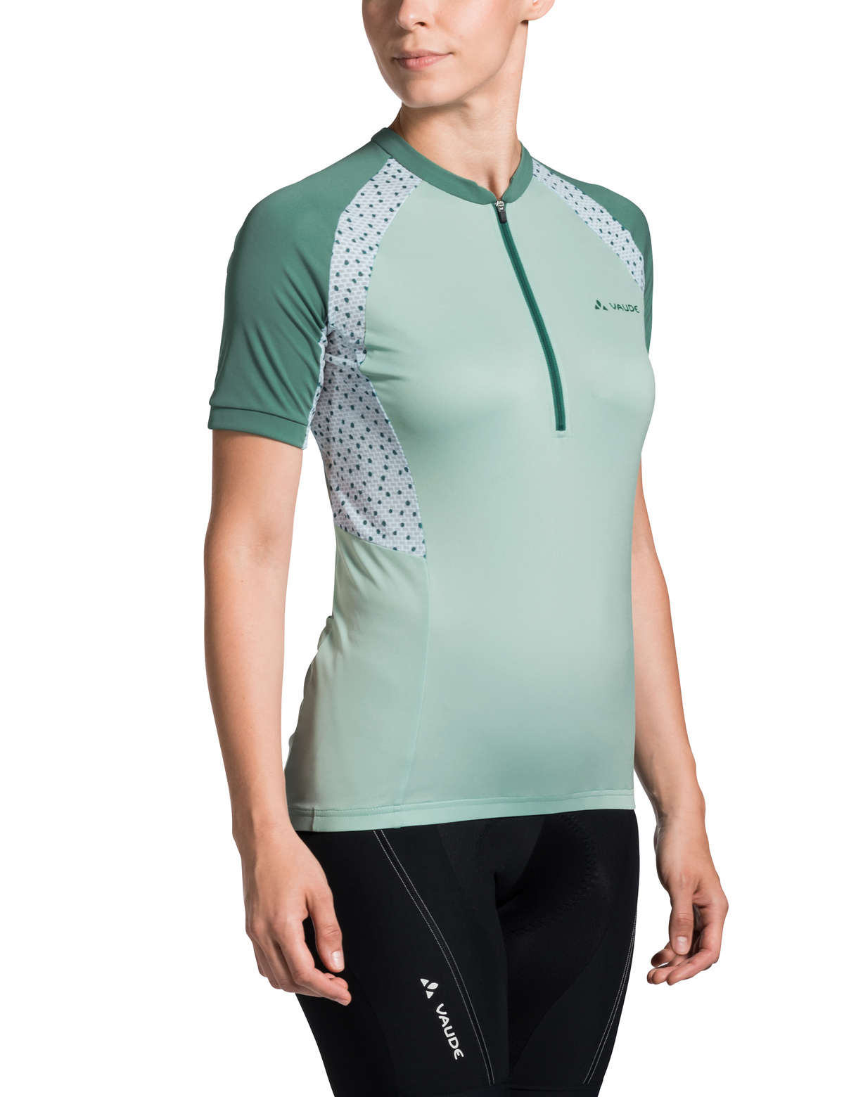 VAUDE Advanced IV Fietsshirt Korte Mouwen Groen Dames