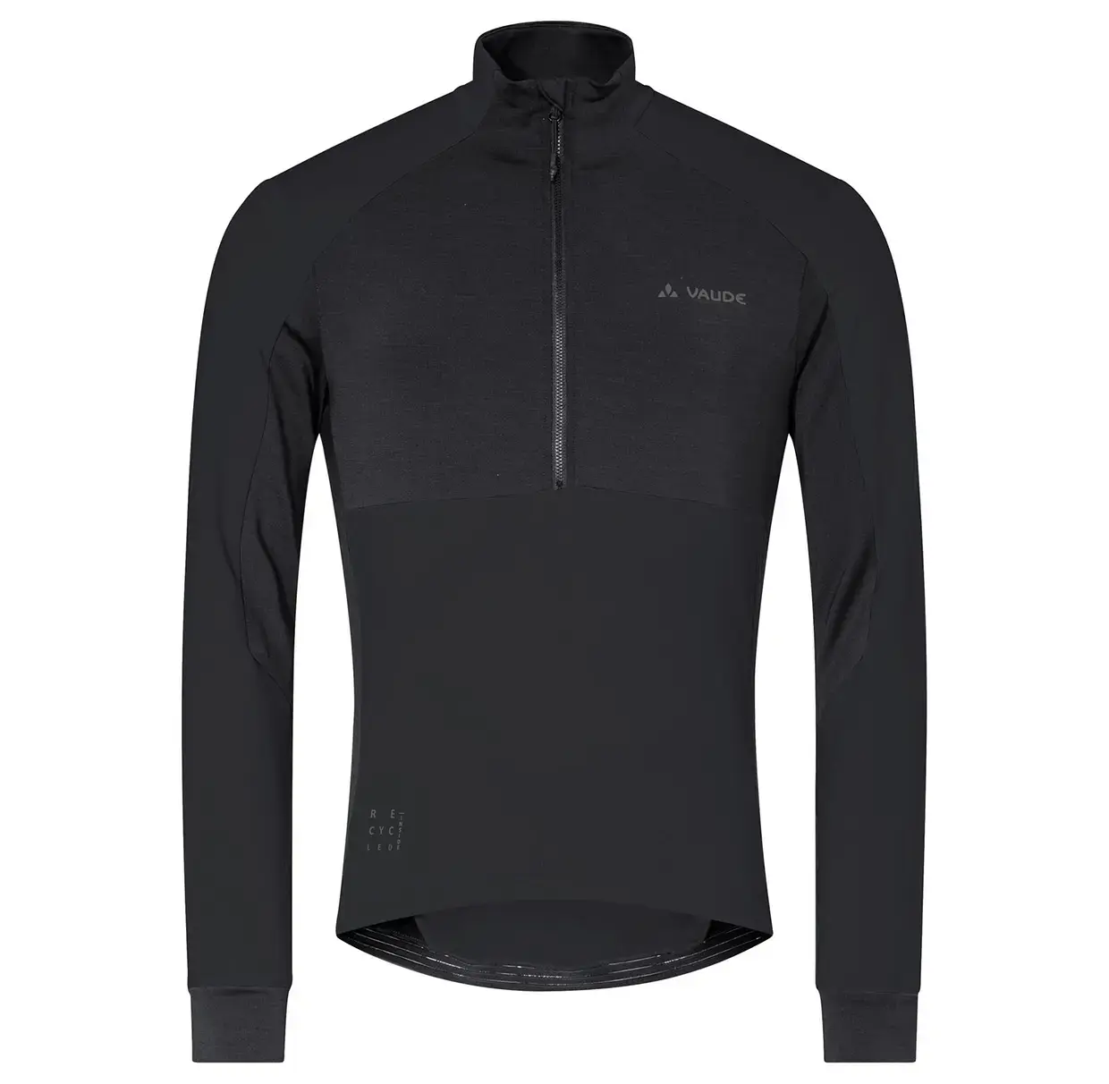 VAUDE Kuro Halfzip Tricot Fietsshirt Lange Mouwen Zwart Heren