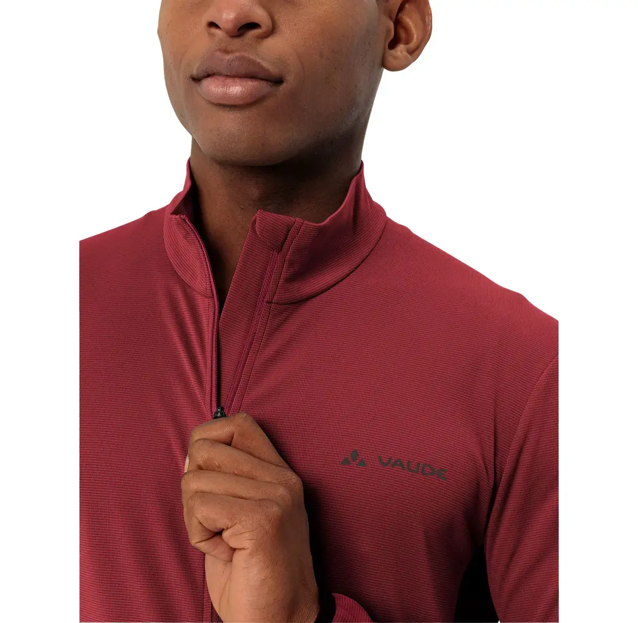 VAUDE Matera Tricot II Fietsshirt Lange Mouwen Rood Heren