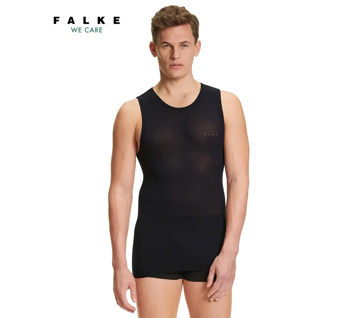 Falke Ultra Light Cool Singlet Regular Ondershirt Zomer Zwart Heren