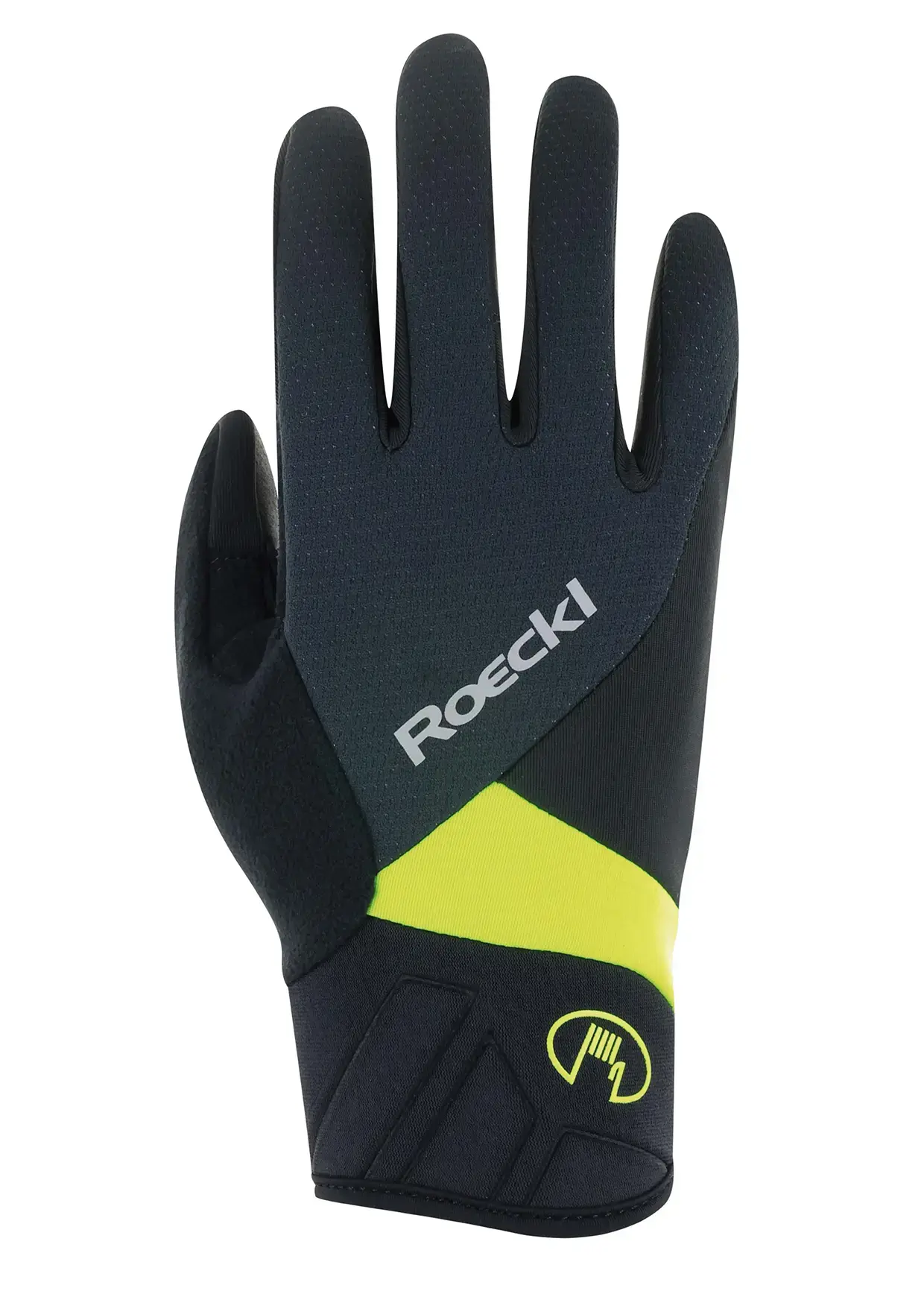 Roeckl Runaz Windproof Fietshandschoenen Zwart/Fluo Geel