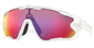 Oakley Jawbreaker Fietsbril Polished Wit Prizm Road Lens