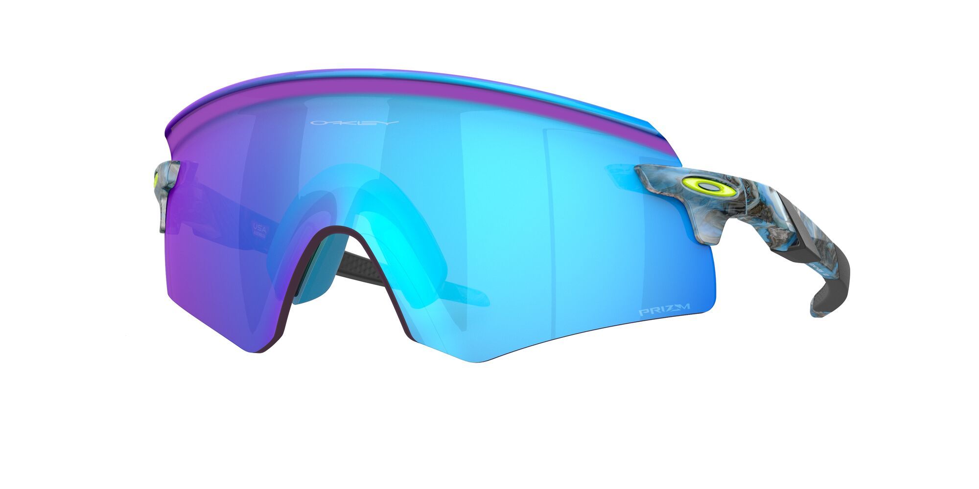 Oakley Encoder Sport Zonnebril Bruin/Blauw met Prizm Sapphire Lens