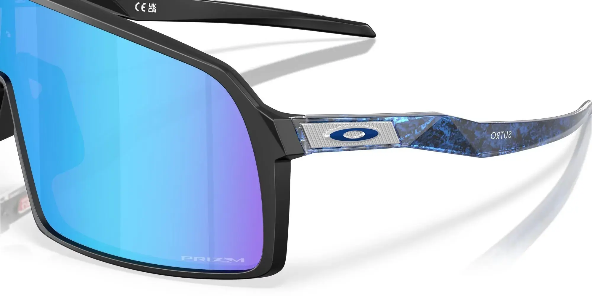 Oakley Sutro Sport Zonnebril Prizm Sapphire Lens Mat Zwart