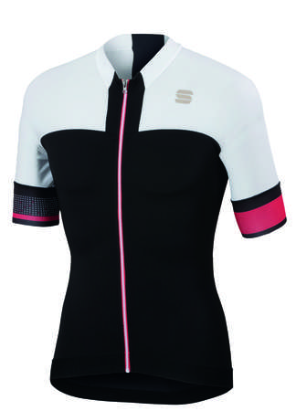 Sportful Strike Fietsshirt Korte Mouwen Zwart/Wit/Wit Heren