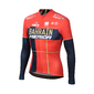 Sportful Bahrain Merida Bodyfit Thermal Fietsshirt Lange Mouwen Rood/Blauw Here