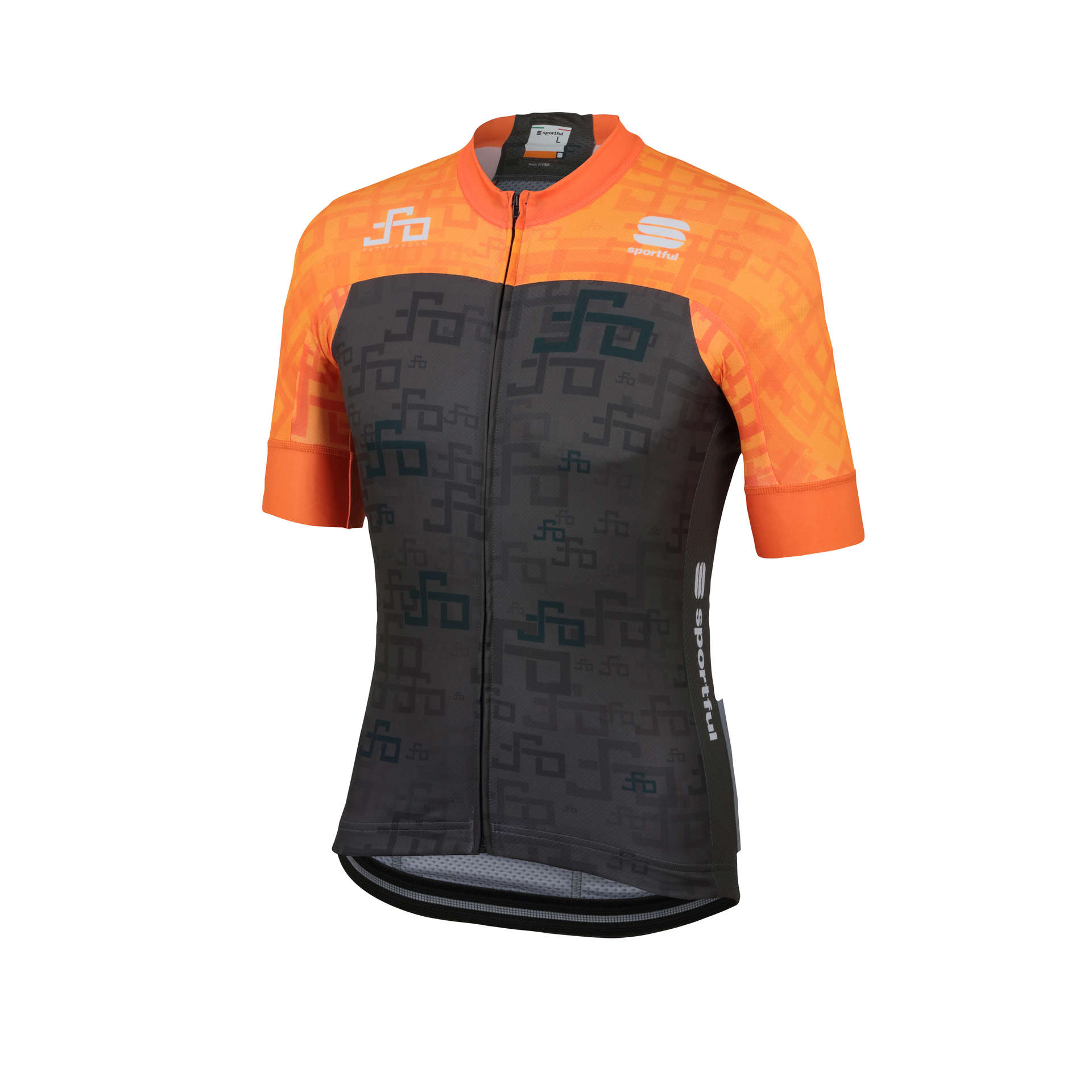 Sportful Sagan Logo Bodyfit Team Fietsshirt Korte Mouwen Oranje/Zwart Heren