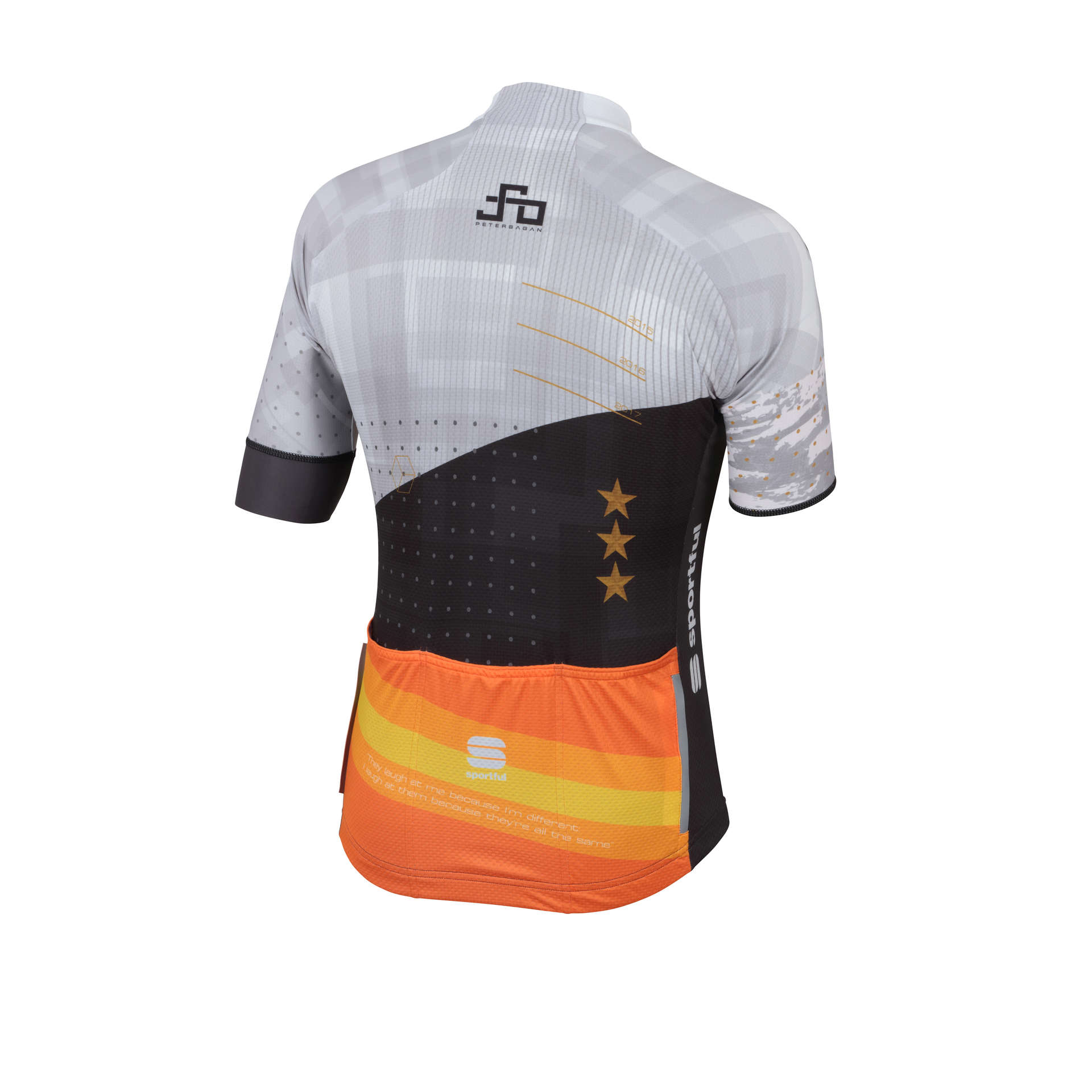 Sportful Sagan Stars Bodyfit Team Fietsshirt Korte Mouwen Zwart/Wit Heren