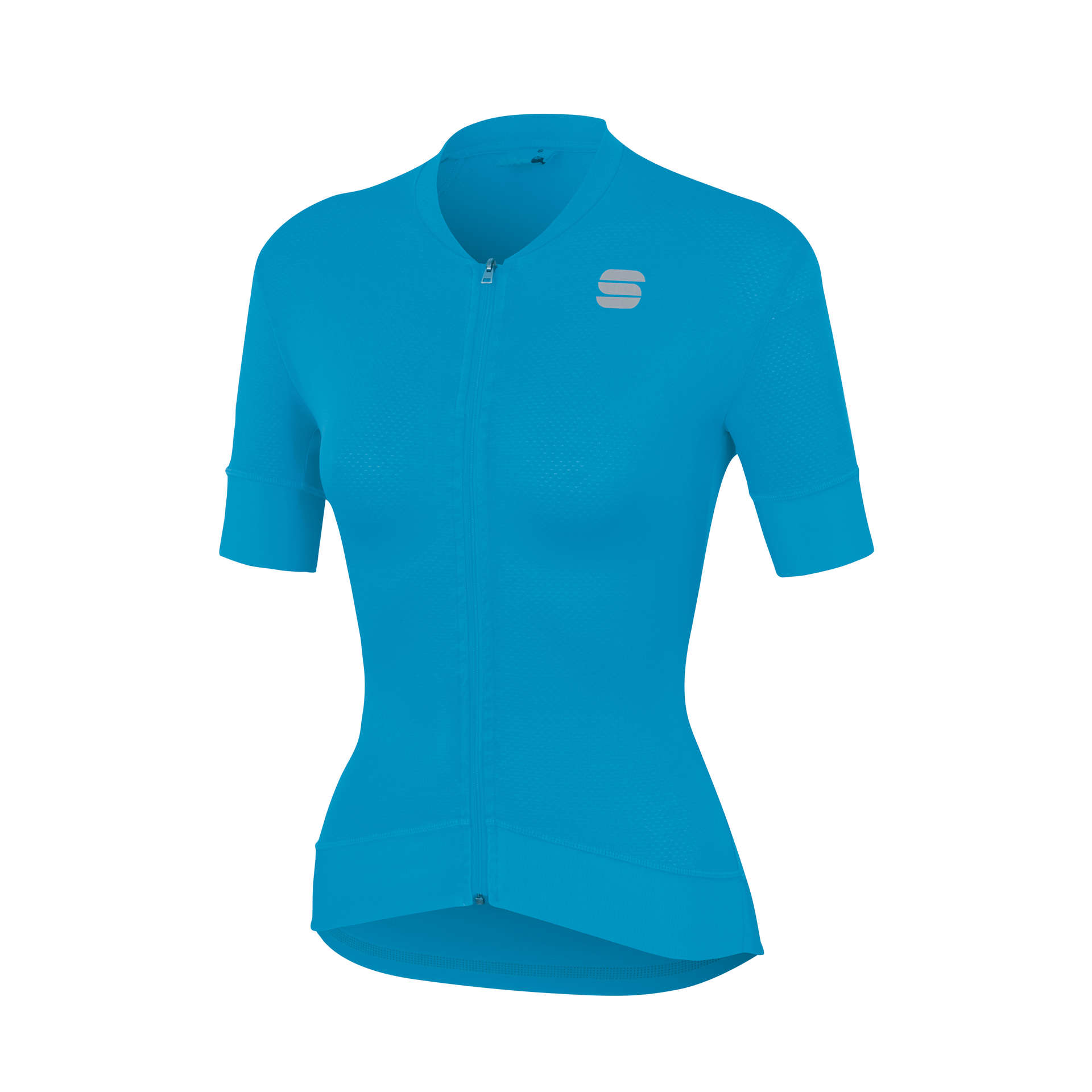 Sportful Monocrom Fietsshirt Korte Mouwen Blauw/Zilver Dames