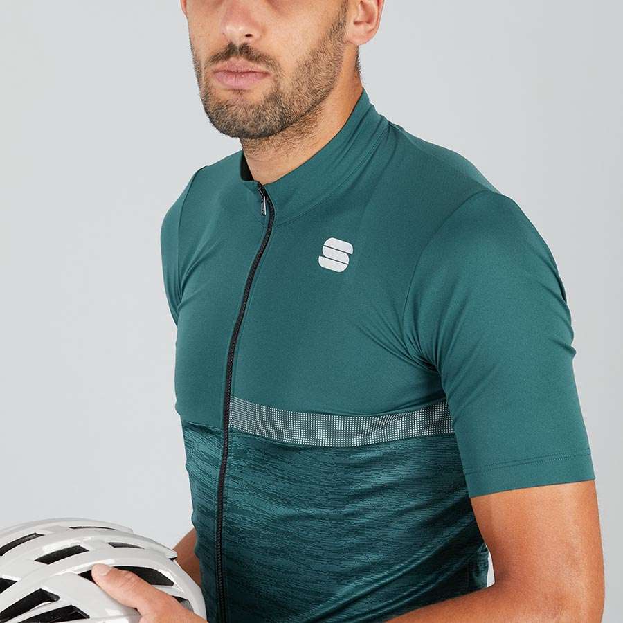 Sportful Giara Fietsshirt Korte Mouwen Groen/Zwart Heren