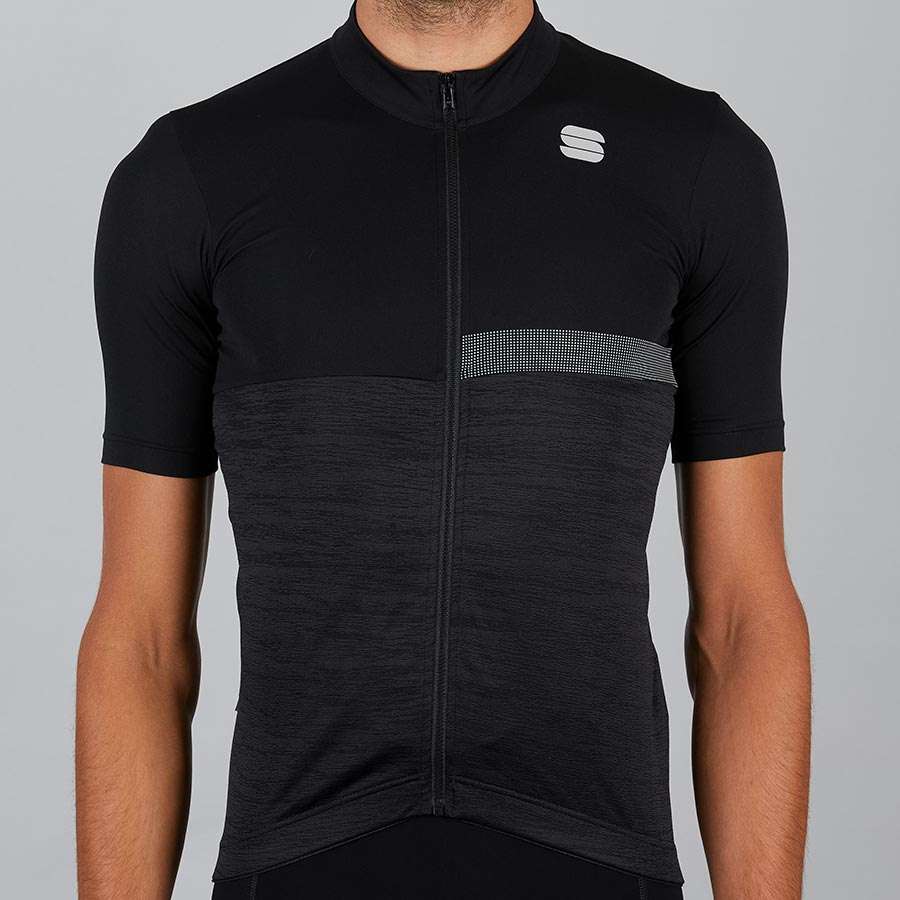 Sportful Giara Fietsshirt Korte Mouwen Zwart/Zilver Heren