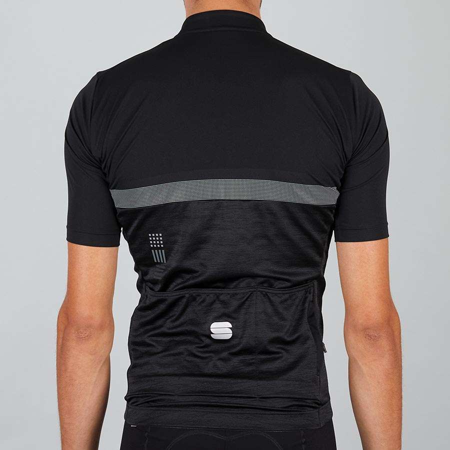 Sportful Giara Fietsshirt Korte Mouwen Zwart/Zilver Heren