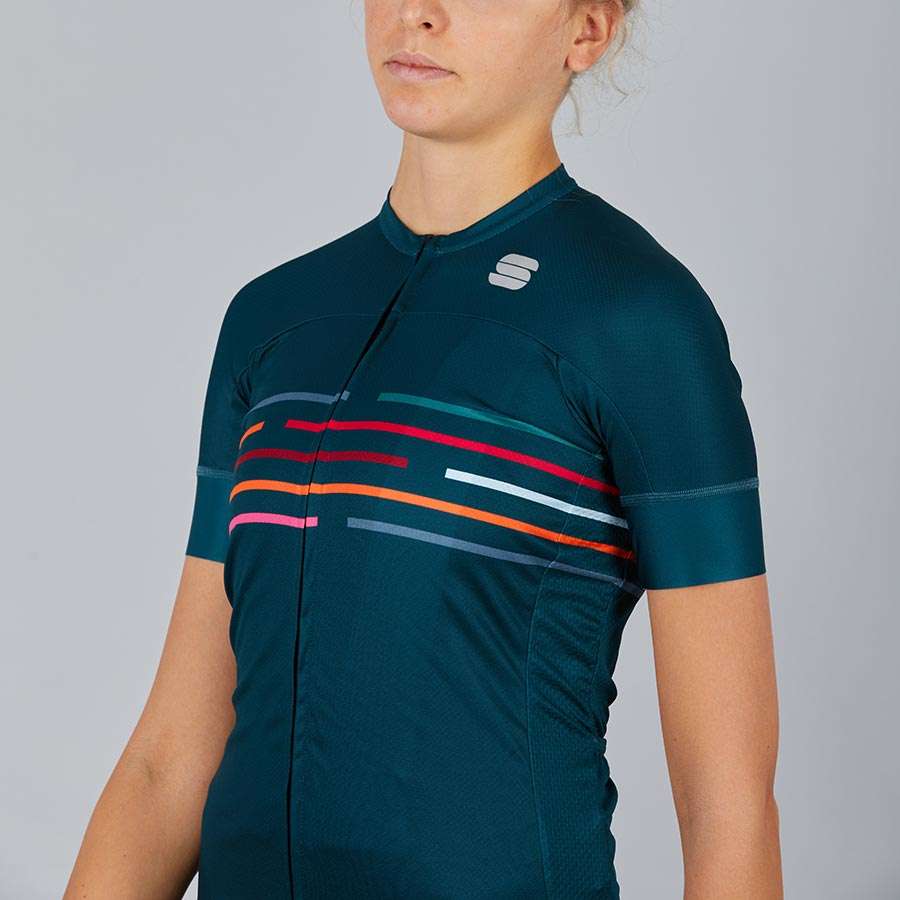 Sportful Velodrome Fietsshirt Korte Mouwen Groen Dames