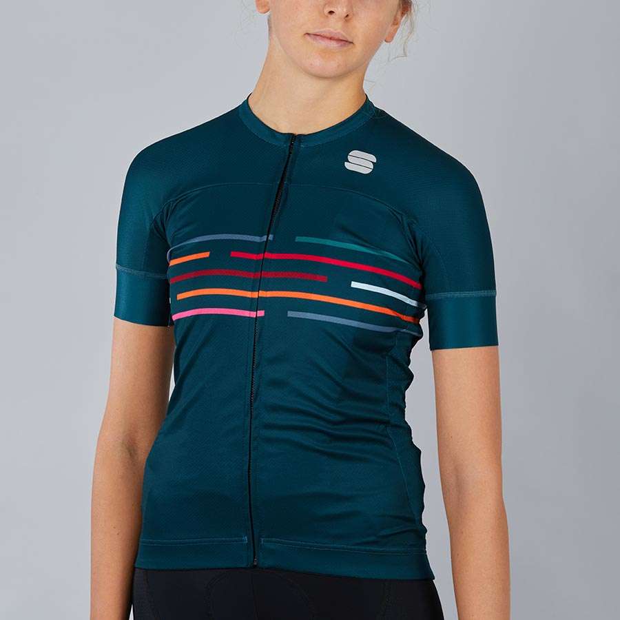 Sportful Velodrome Fietsshirt Korte Mouwen Groen Dames