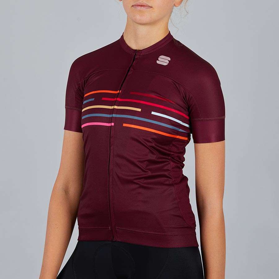 Sportful Velodrome Fietsshirt Korte Mouwen Rood Dames