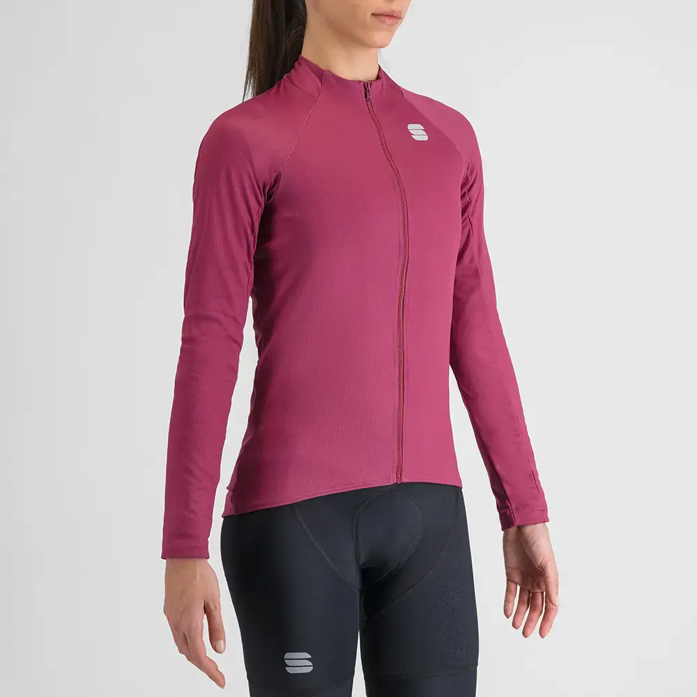 Sportful Matchy Thermal Fietsshirt Lange Mouwen Roze Dames