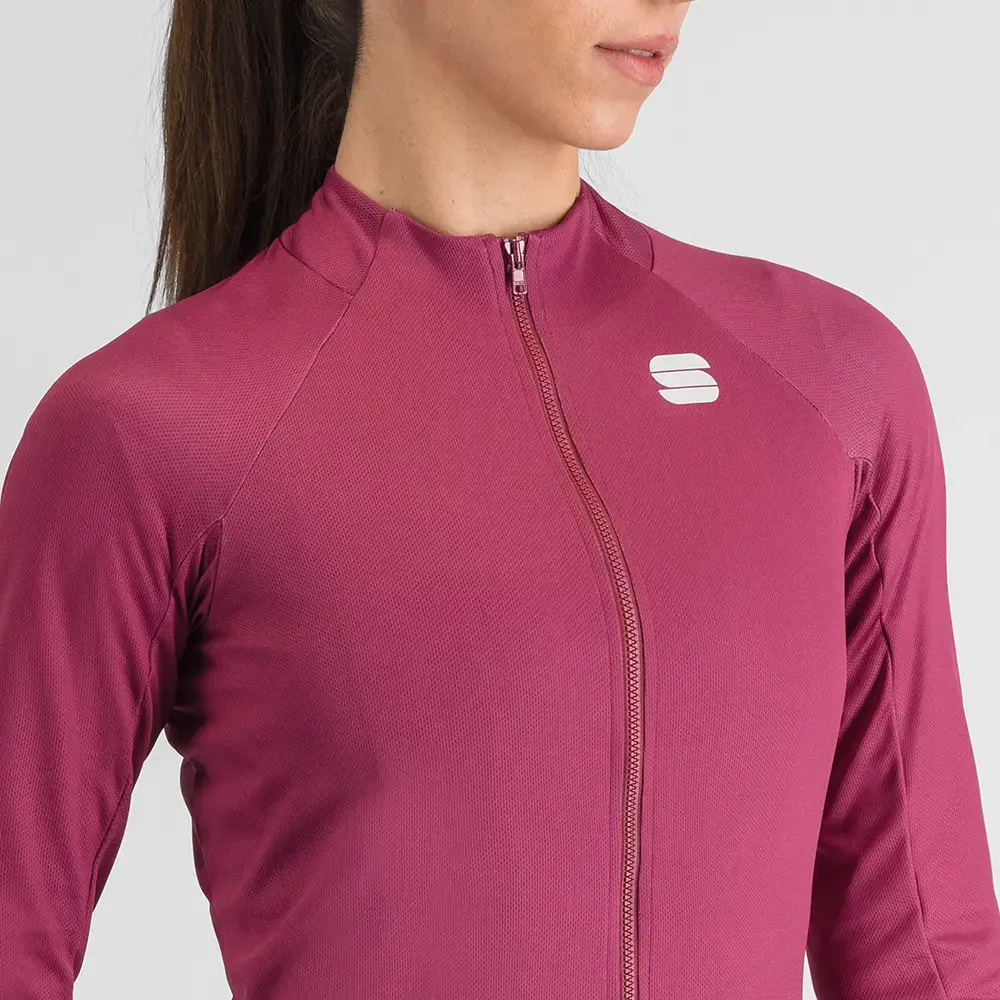 Sportful Matchy Thermal Fietsshirt Lange Mouwen Roze Dames