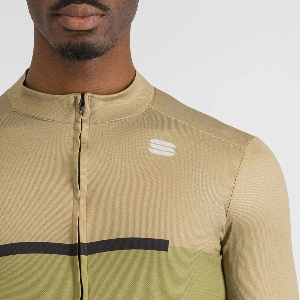 Sportful Pista Thermal Fietsshirt Lange Mouwen Groen/Zwart Heren