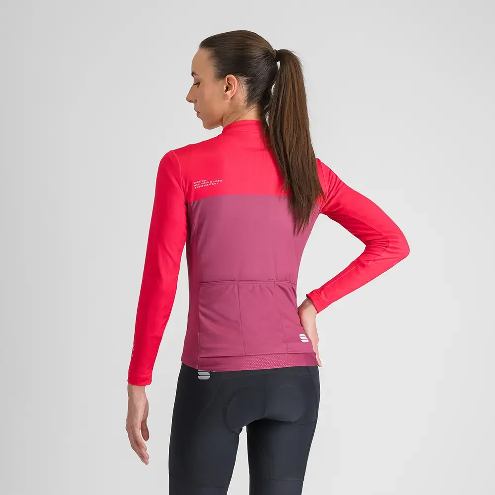 Sportful Pista Thermal Fietsshirt Lange Mouwen Roze/Paars Dames