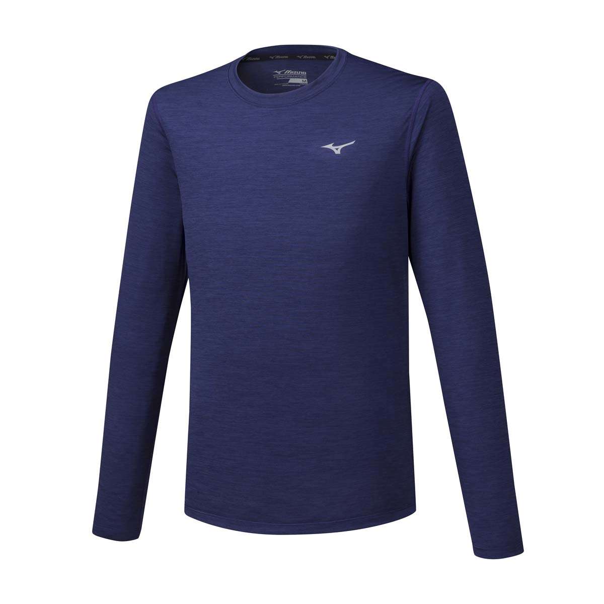 Mizuno Impulse Core Hardloopshirt Lange Mouwen Paars/Grijs Heren