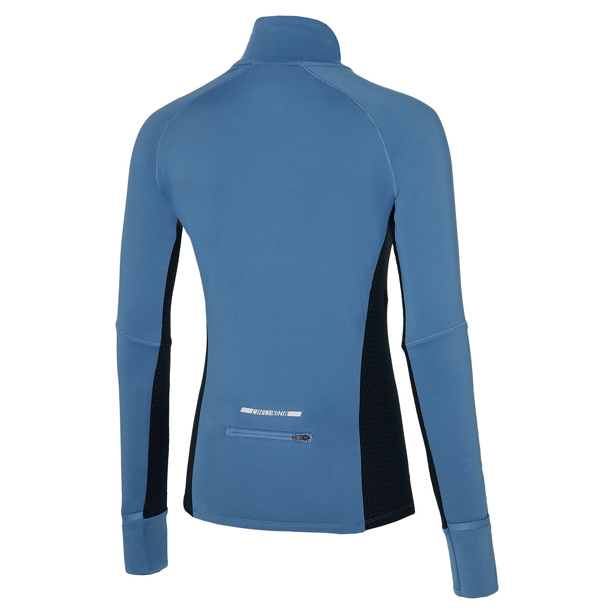 Mizuno Warmalite HZ Hardloopshirt Lange Mouwen Blauw/Zwart Dames