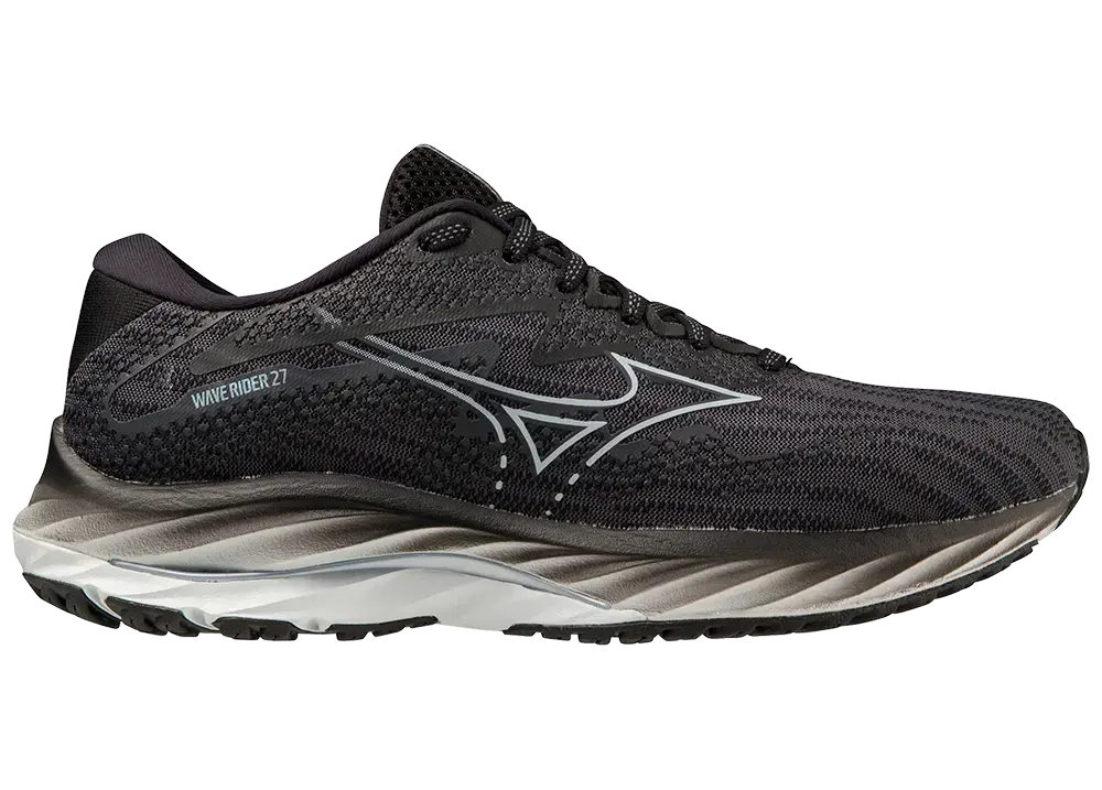 Mizuno Wave Rider 27 Hardloopschoenen Zwart/Blauw Dames