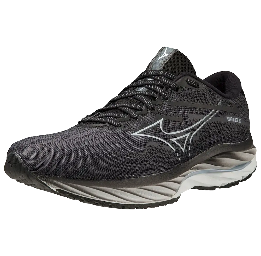 Mizuno Wave Rider 27 Hardloopschoenen Zwart/Blauw Dames