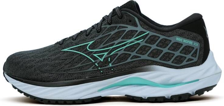 Mizuno Wave Inspire 20 WOS Hardloopschoenen Grijs/Groen/Zwart Dames