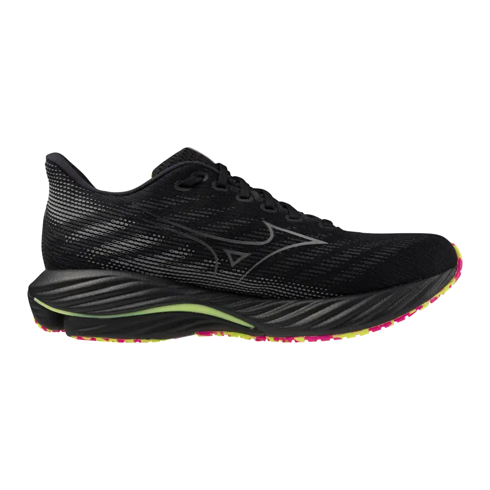 Mizuno Wave Rider 28 Hardloopschoenen Zwart/Zilver/Groen