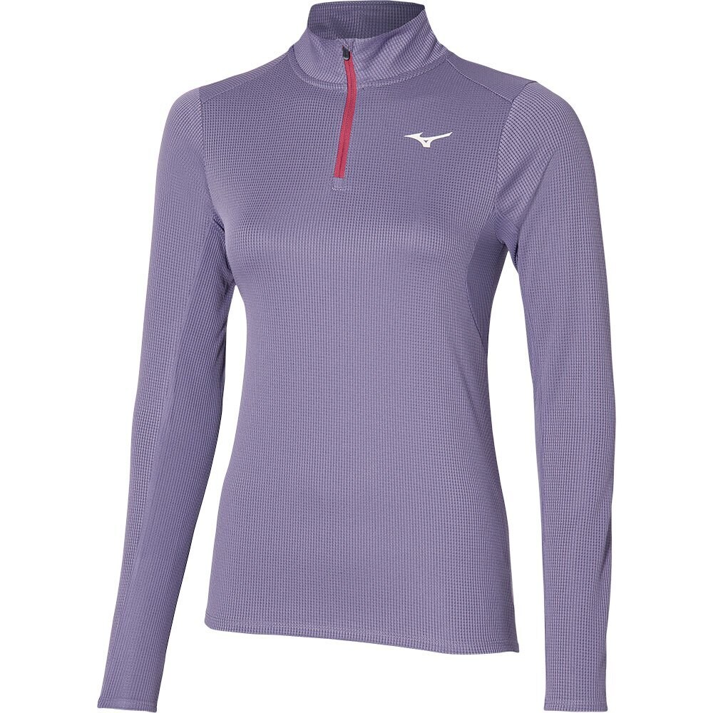 Mizuno Active DryAeroFlow HZ WOS Hardloopshirt Lange Mouwen Paars Dames