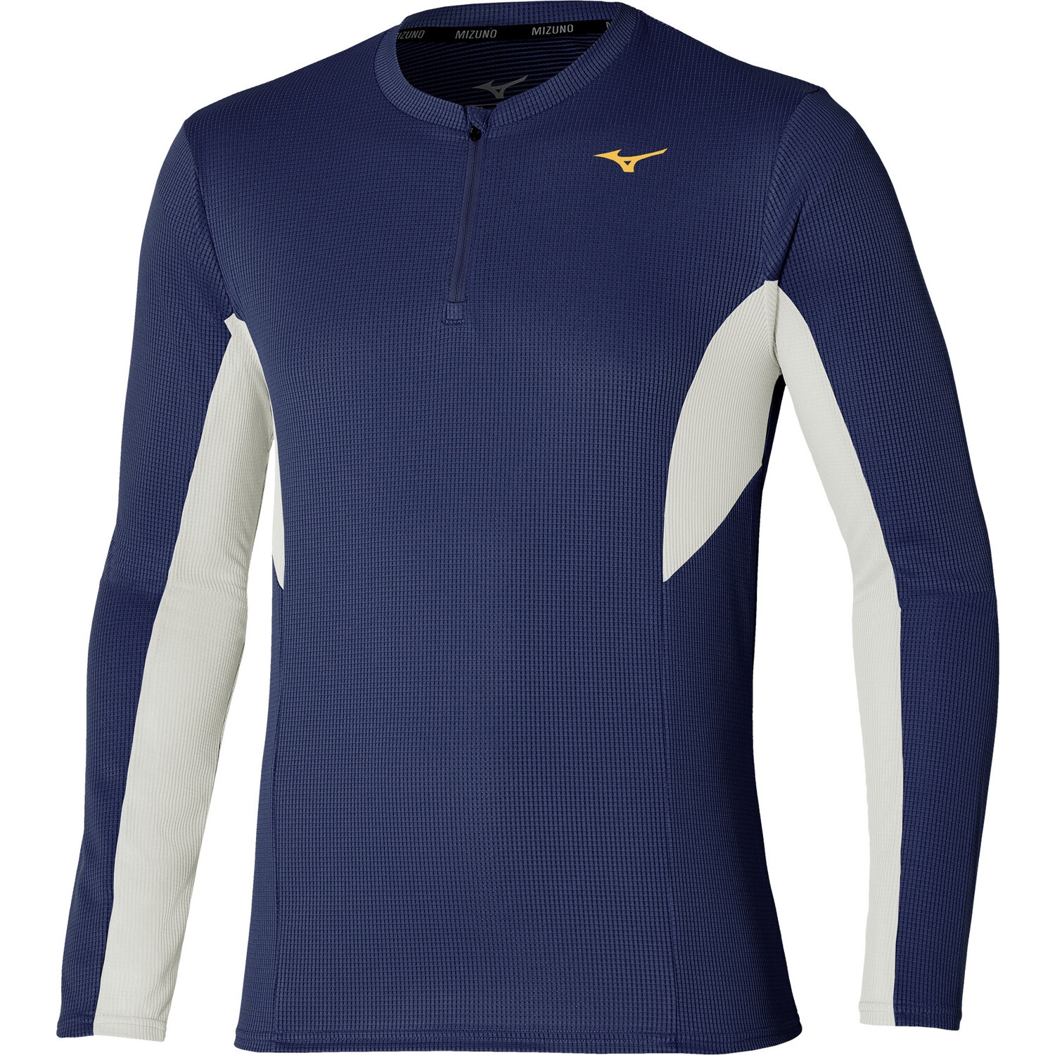 Mizuno Active DryAeroFlow HZ Hardloopshirt Lange Mouwen Blauw Heren koop je bij Futurumshop