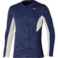 Mizuno Active DryAeroFlow HZ Hardloopshirt Lange Mouwen Blauw Heren