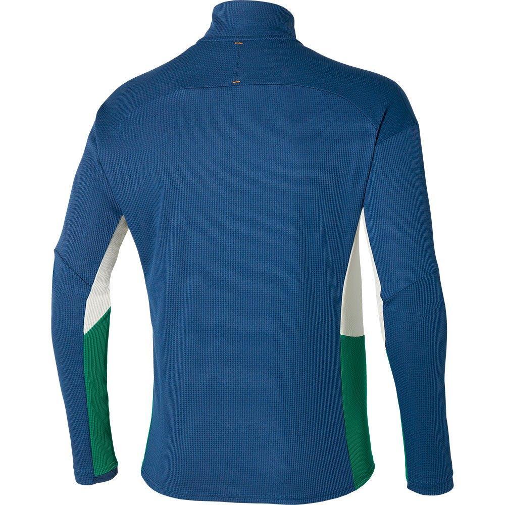 Mizuno Active Hybrid Hardloopshirt Lange Mouwen Blauw Heren