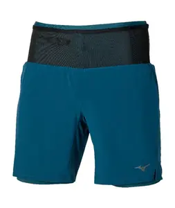 Mizuno Multi Pocket 2in1 7.5 Hardloopbroek Kort Blauw/Zwart Heren