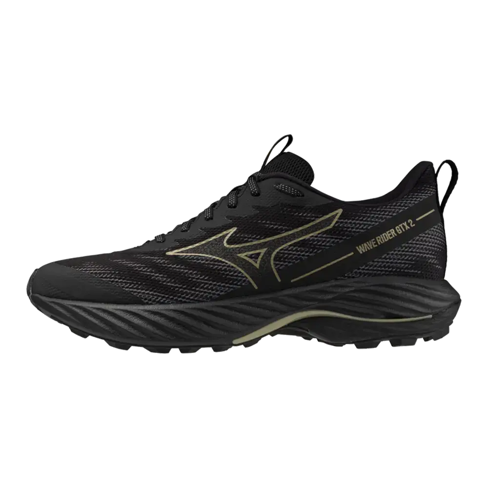 Mizuno Wave Rider GTX 2 Hardloopschoenen Zwart/Goud Heren