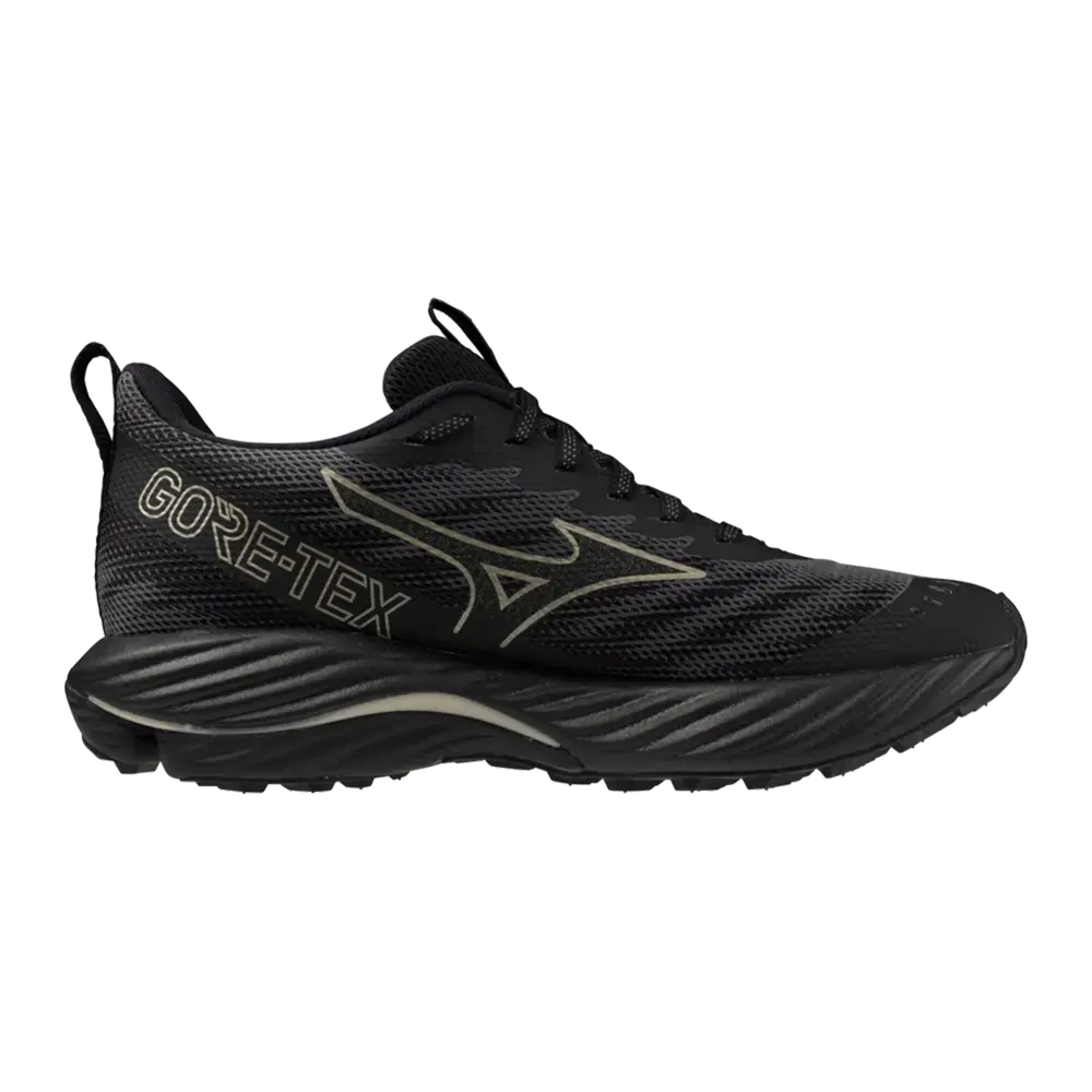 Mizuno Wave Rider GTX 2 WOS Hardloopschoenen Grijs/Goud/Zwart Dames