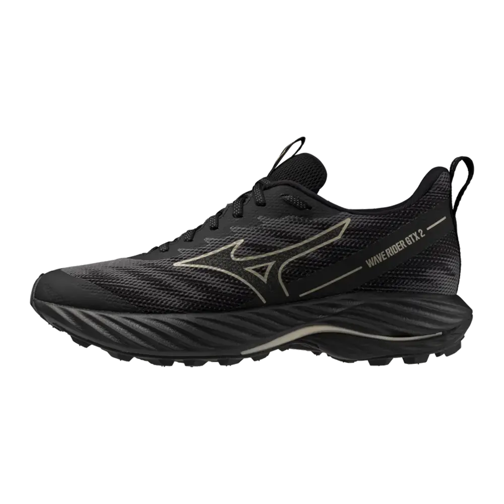 Mizuno Wave Rider GTX 2 WOS Hardloopschoenen Grijs/Goud/Zwart Dames