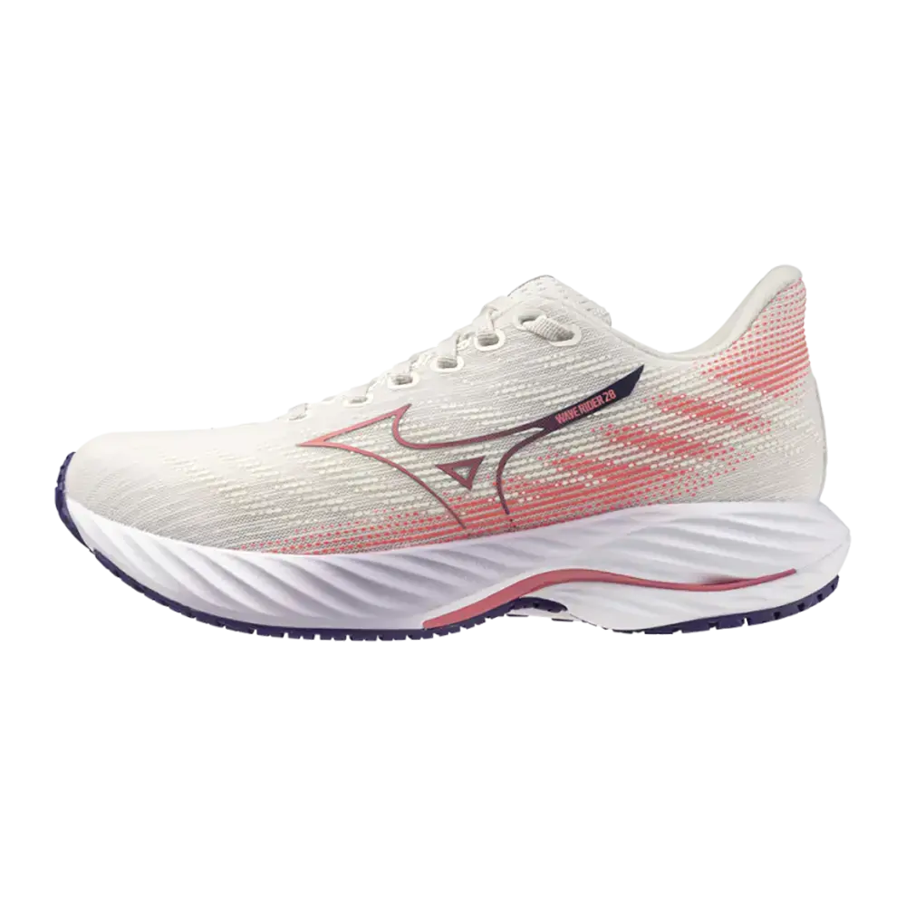 Mizuno Wave Rider 28 WOS Hardloopschoenen Wit/Roze Dames