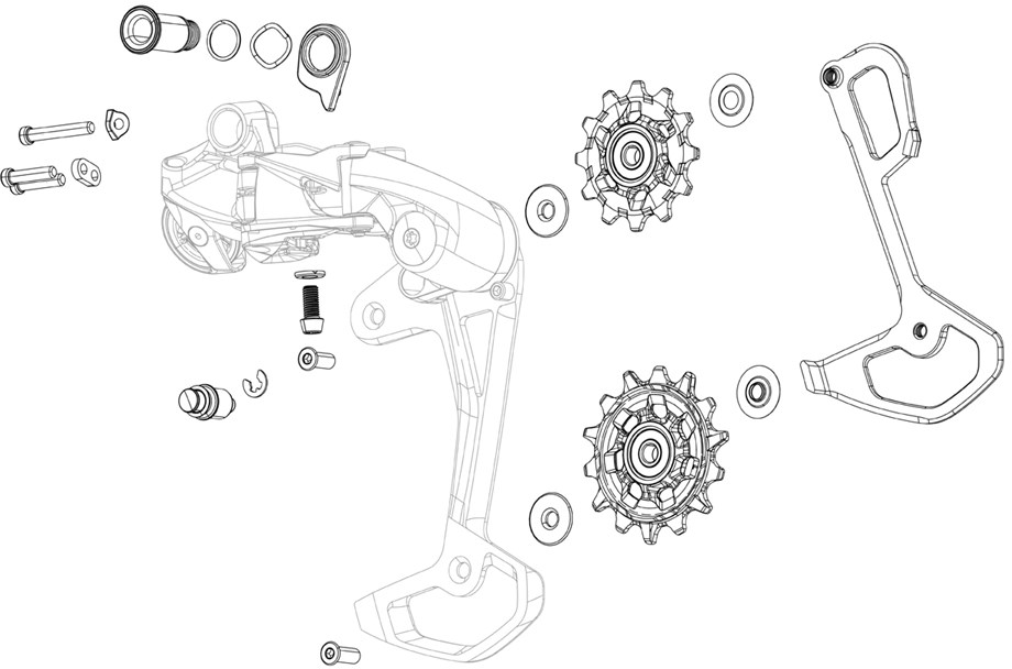 SRAM Red AXS E1 XPLR Kooi Zwart